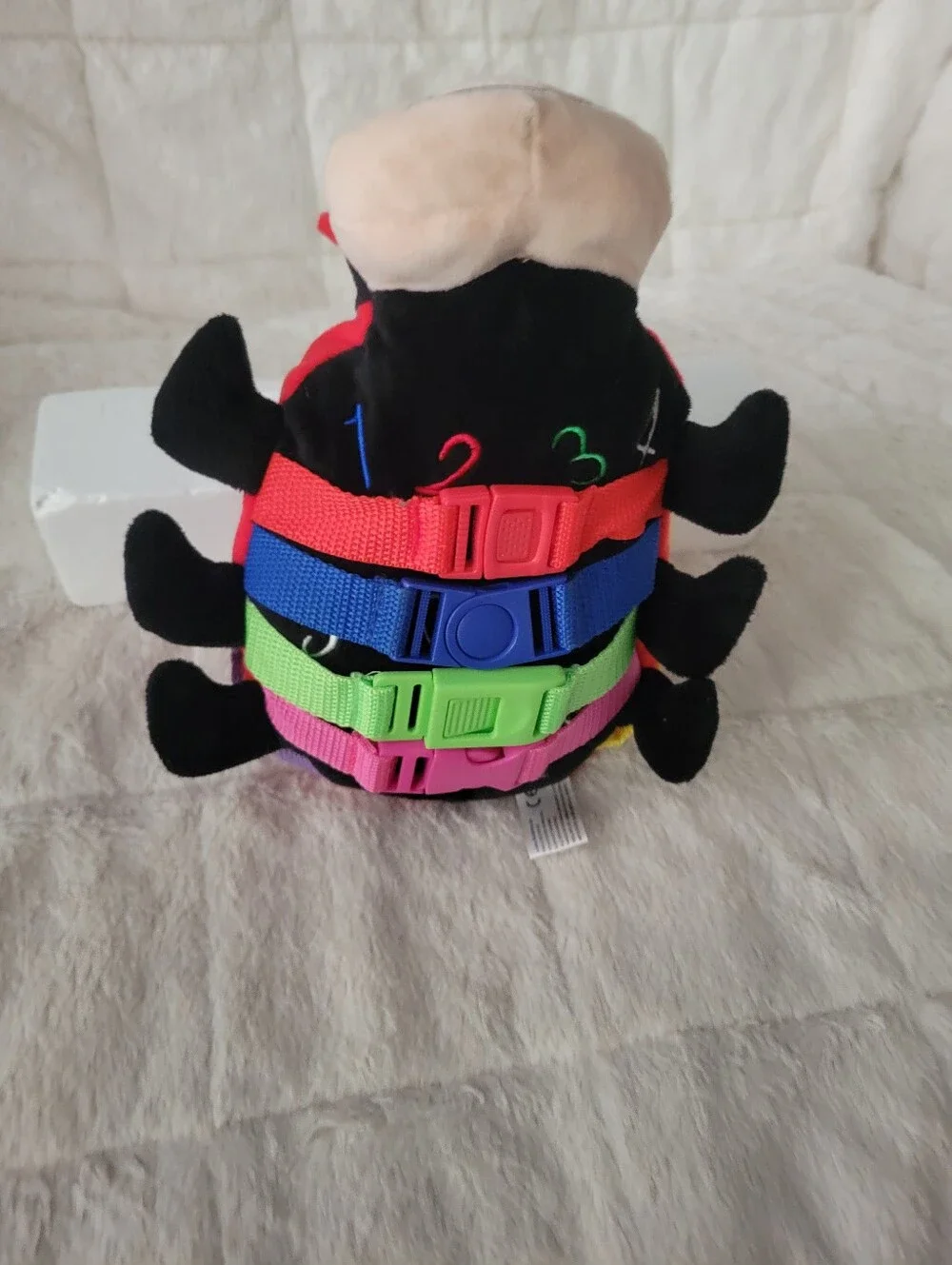 Becly Ladybug Stuffed Animal Buckles And Zipper  Toy - Red, Black Multicor